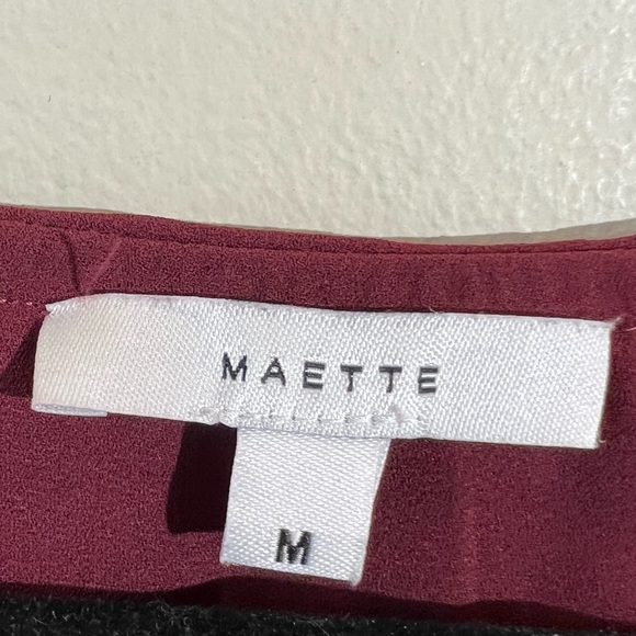 Maette long sleeve blouse women’s M asymmetrical cut ruffle lightweight casual - Picture 3 of 11